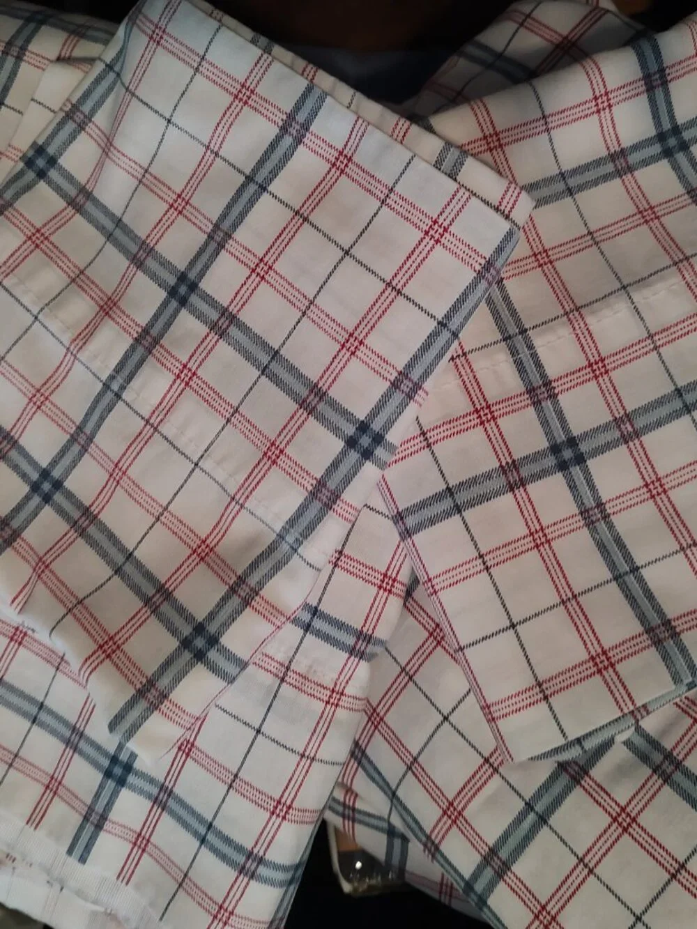 Red white blue striped USA made full-sized sheet set
